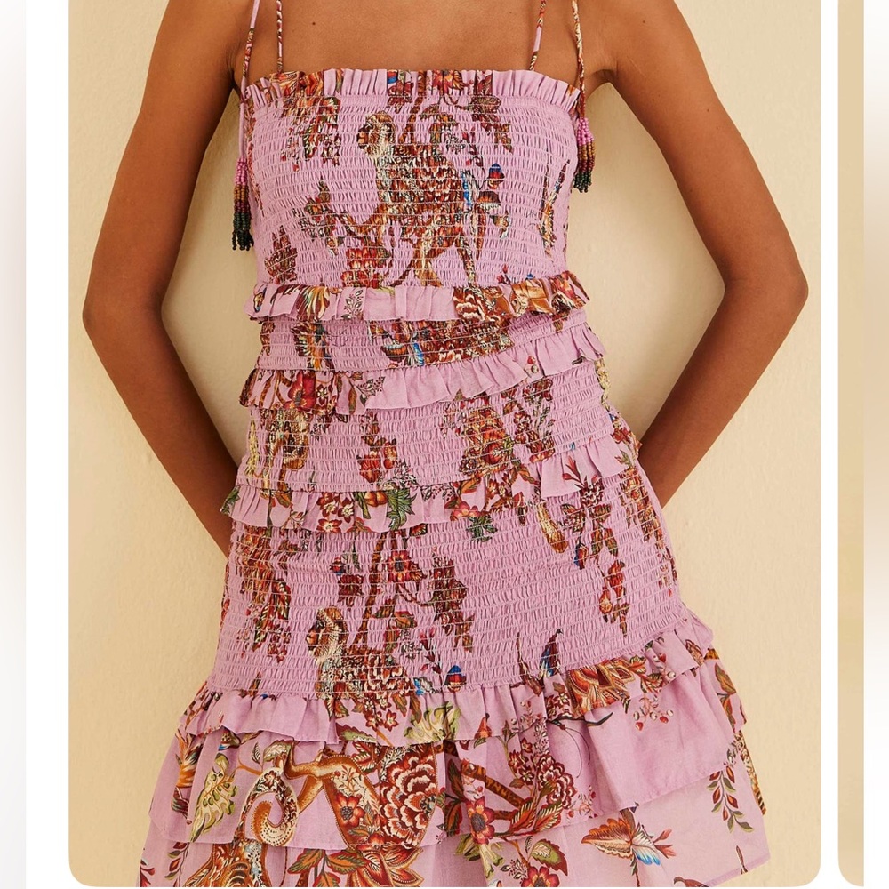 Farm Rio smocked dress size L